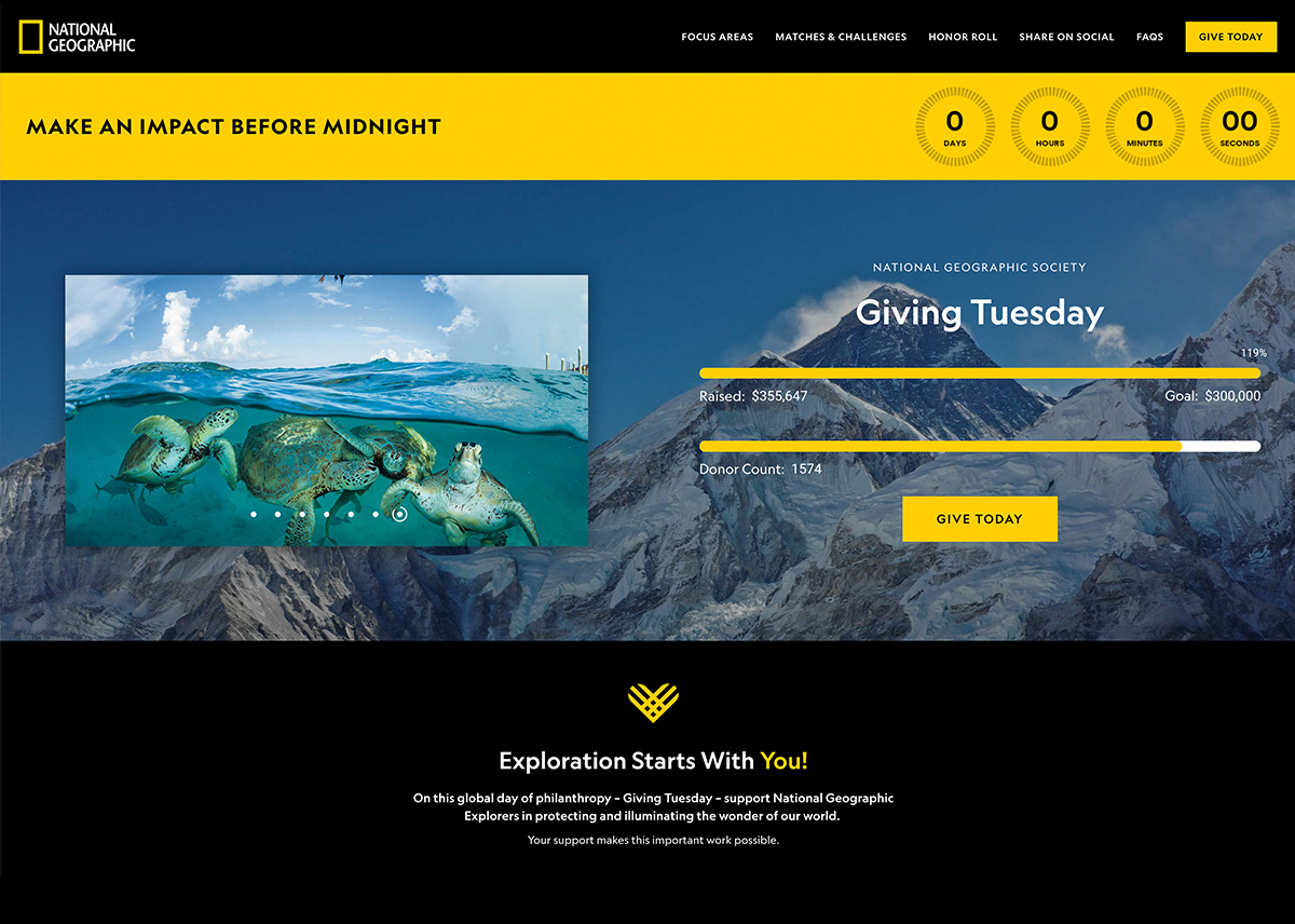 National Geographic Society Giving Tuesday Screenshot